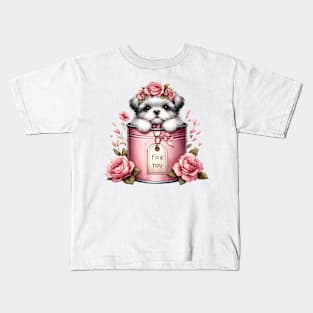 Valentine Shih Tzu Dog For You Kids T-Shirt